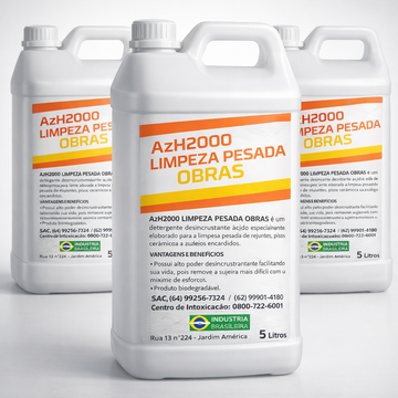 KIT 3 LIMPA PISOS 5L AzH2000 - LIMPEZA PESADA OBRAS