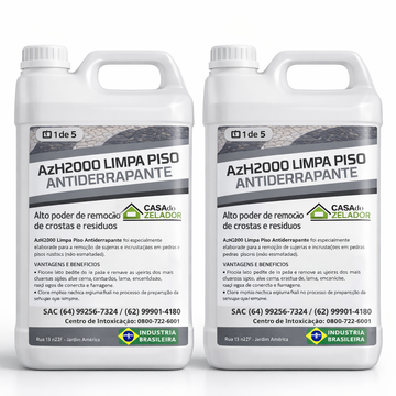 KIT 2 LIMPA PISOS 5L AzH2000 - ANTIDERRAPANTE